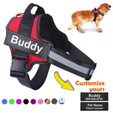 Personalized No-Pull Dog Harness – Reflective Breathable Vest with Custom Patch