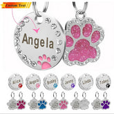 Personalized Pet ID Pendant Necklace – Engraved Diamond Anti-Lost Tag