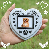 Paw Print Pet Memorial Frame – Personalized Photo Tombstone Keepsake