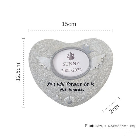 Pet Memorial Tombstone – Resin Cat & Dog Sympathy Keepsake