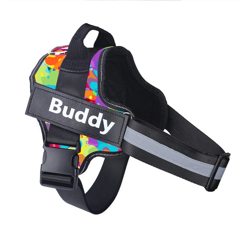 Personalized No-Pull Dog Harness – Reflective Breathable Vest with Custom Patch