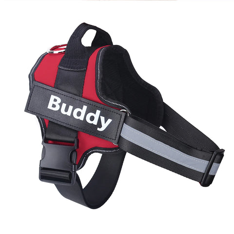 Personalized No-Pull Dog Harness – Reflective Breathable Vest with Custom Patch