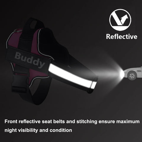 Personalized No-Pull Dog Harness – Reflective Breathable Vest with Custom Patch