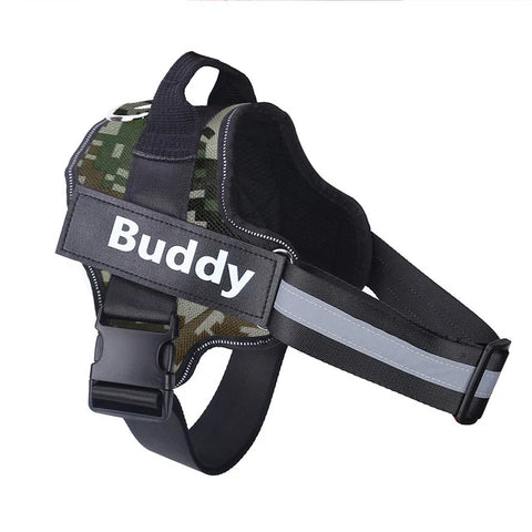 Personalized No-Pull Dog Harness – Reflective Breathable Vest with Custom Patch