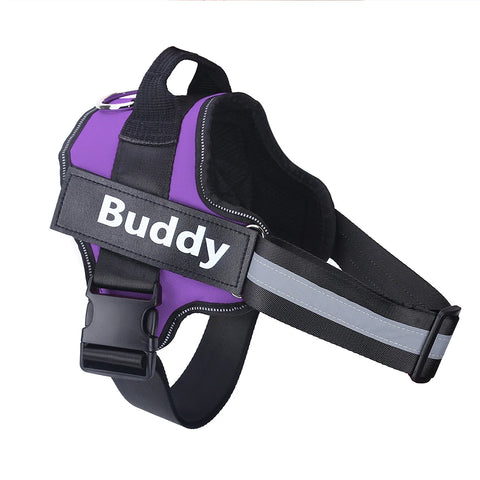 Personalized No-Pull Dog Harness – Reflective Breathable Vest with Custom Patch