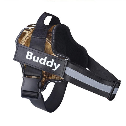 Personalized No-Pull Dog Harness – Reflective Breathable Vest with Custom Patch