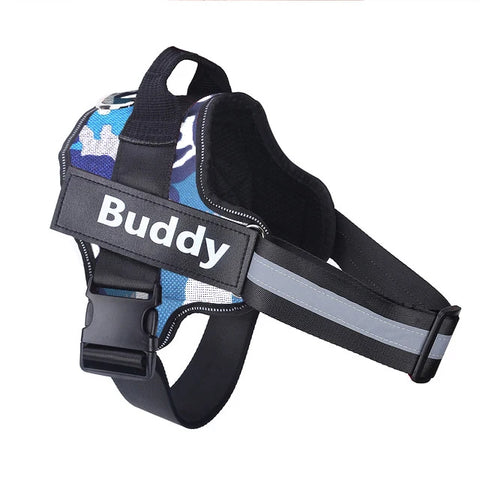 Personalized No-Pull Dog Harness – Reflective Breathable Vest with Custom Patch