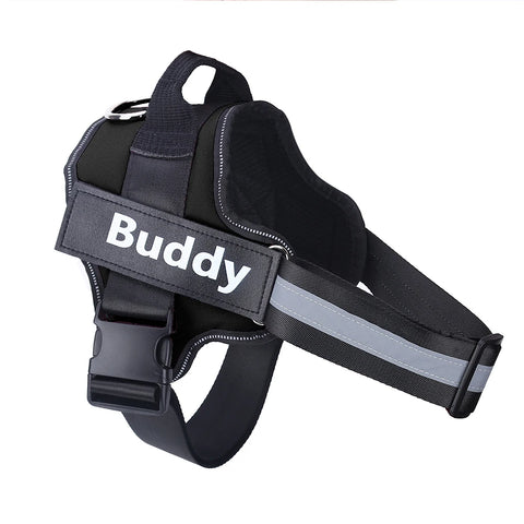 Personalized No-Pull Dog Harness – Reflective Breathable Vest with Custom Patch