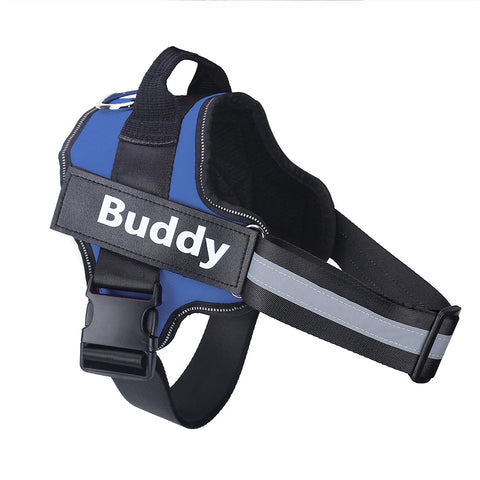 Personalized No-Pull Dog Harness – Reflective Breathable Vest with Custom Patch