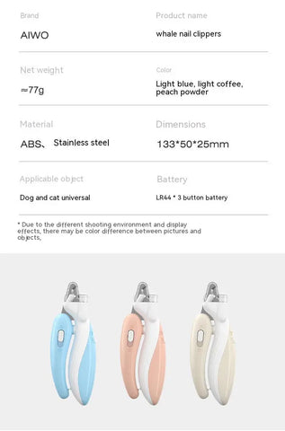 LED Pet Nail Clippers – Labor-Saving Electric Nail Trimmer for Dogs & Cats
