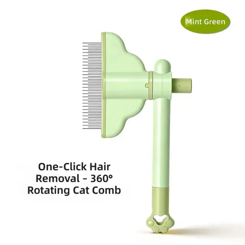 One-Button Self-Cleaning Pet Comb – Hair Remover for Cats & Dogs