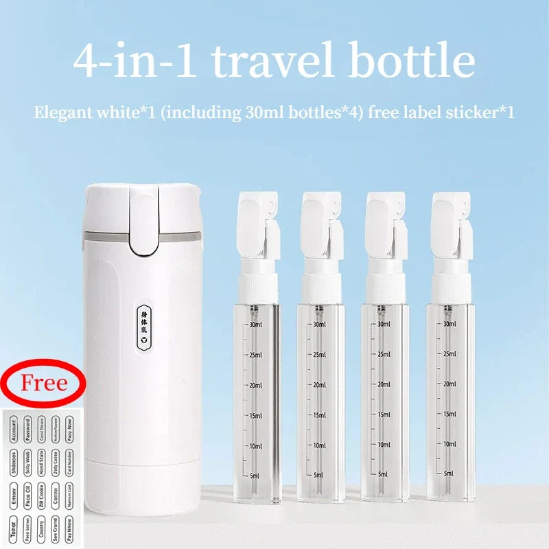 4-in-1 travel dispenser - color options display
