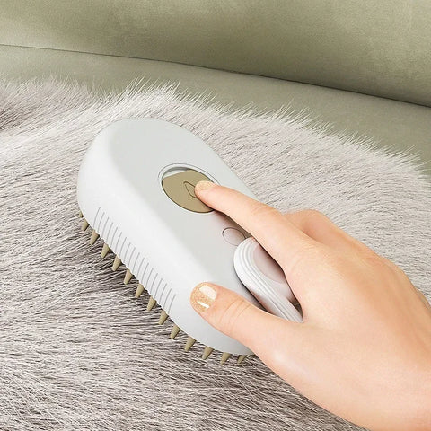3-in-1 Steam Massage Pet Brush – Rechargeable Cat & Dog Grooming Comb