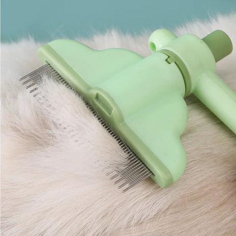 One-Button Self-Cleaning Pet Comb – Hair Remover for Cats & Dogs