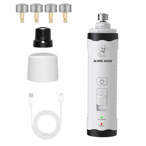 Rechargeable Electric Pet Nail Grinder – USB Cat & Dog Nail Trimmer