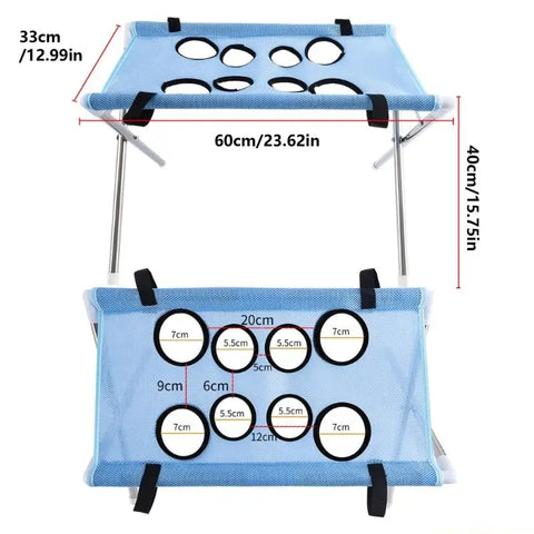 QX2E MultiFunctional Cats Dog Grooming Bed with Support Frame and Washing Hole Grooming Bed For Pet Ear Picking Clipping