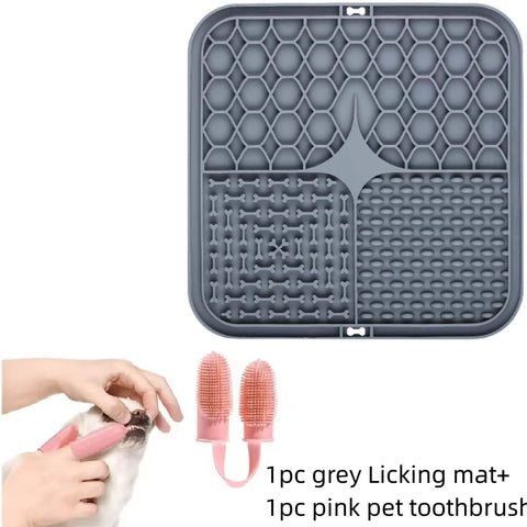 Pet Lick Mat for Dogs – Silicone Slow Feeder & Bath Distraction Mat