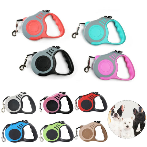Retractable Dog Leash 3m/5m – Strong Nylon Automatic Pet Lead