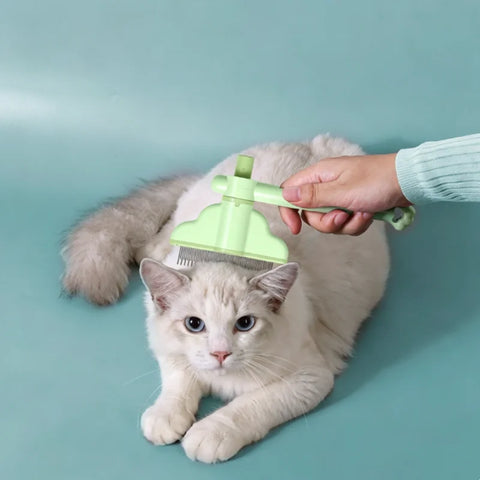 One-Button Self-Cleaning Pet Comb – Hair Remover for Cats & Dogs