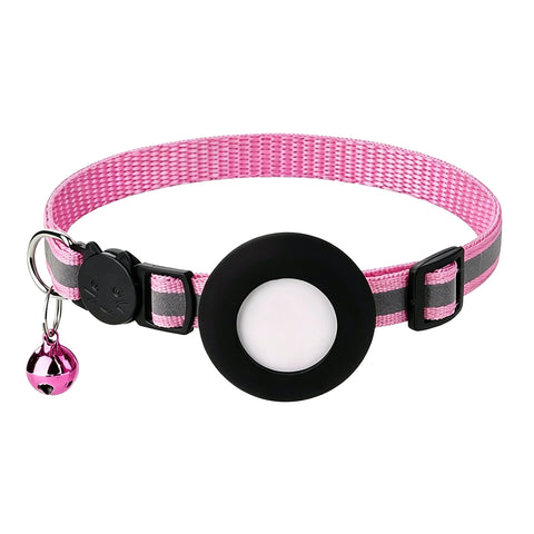 AirTag Cat Collar – Reflective Breakaway Safety Collar with Bell