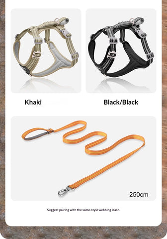 Anti-Pull Dog Harness & Leash Set – Reflective No-Pull Walking Harness