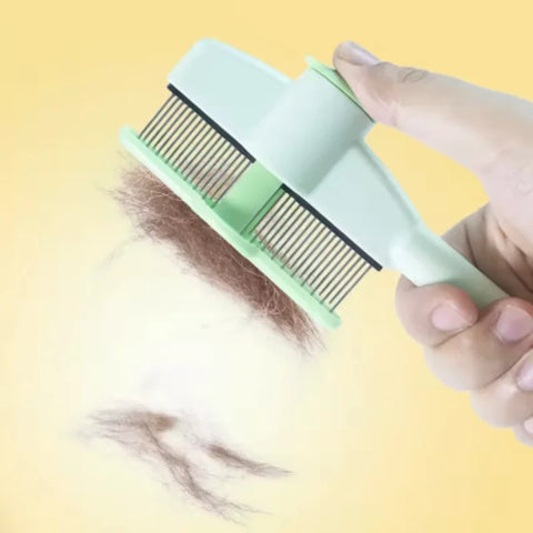 One-Button Self-Cleaning Pet Comb – Hair Remover for Cats & Dogs