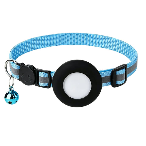 AirTag Cat Collar – Reflective Breakaway Safety Collar with Bell