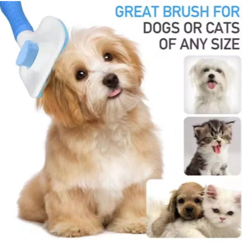 Compact Self-Cleaning Pet Brush – Portable Hair Remover for Dogs & Cats