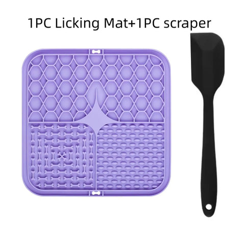 Pet Lick Mat for Dogs – Silicone Slow Feeder & Bath Distraction Mat