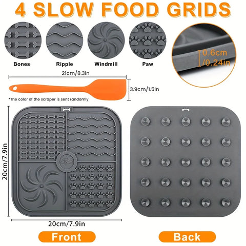 Silicone Slow Feeder Lick Mat – Non-Slip Pet Placemat for Dogs & Cats