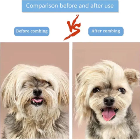Compact Self-Cleaning Pet Brush – Portable Hair Remover for Dogs & Cats