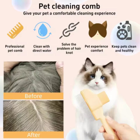 One-Button Self-Cleaning Pet Comb – Hair Remover for Cats & Dogs
