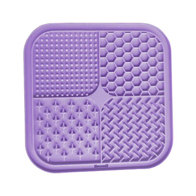 4-in-1 Pet Licking Mat – Suction Cup Slow Feeder for Dogs & Cats