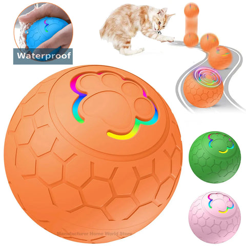 Smart Interactive Dog Ball – USB Rechargeable LED Bouncing Toy