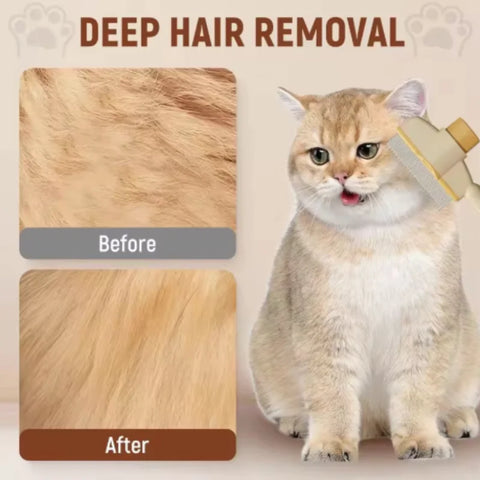 One-Button Self-Cleaning Pet Comb – Hair Remover for Cats & Dogs