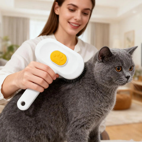 Self-Cleaning Slicker Brush – Anti-Scratch Detangling Grooming Comb