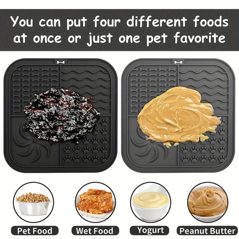 Silicone Slow Feeder Lick Mat – Non-Slip Pet Placemat for Dogs & Cats
