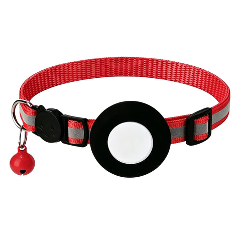 AirTag Cat Collar – Reflective Breakaway Safety Collar with Bell