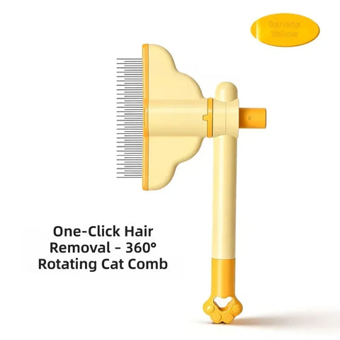 One-Button Self-Cleaning Pet Comb – Hair Remover for Cats & Dogs