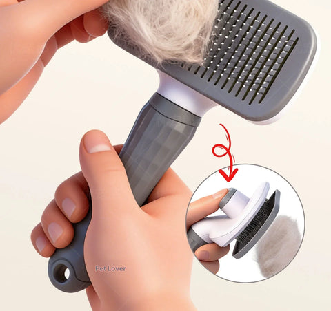 Self-Cleaning Slicker Brush – Deshedding Comb for Long & Short Hair