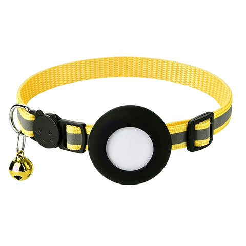 AirTag Cat Collar – Reflective Breakaway Safety Collar with Bell