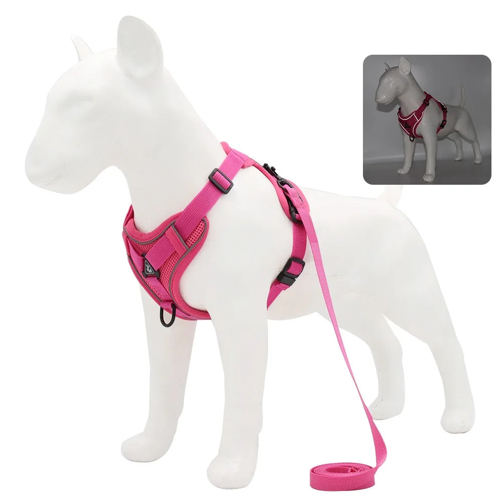 Dog Harness & Leash Set – Adjustable Vest Harness for Small Breeds
