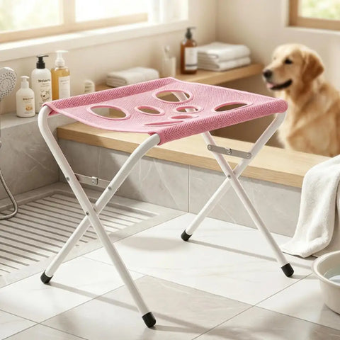 Cat Dog Bathing Rack Quick Dry Mesh Pet Grooming Hammock Anti-scratch Cat Nail Clipping Holder Dogs Cats Grooming Supplies