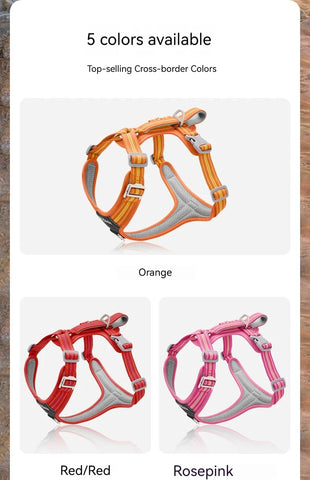 Anti-Pull Dog Harness & Leash Set – Reflective No-Pull Walking Harness