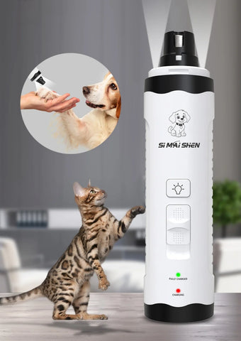 Rechargeable Electric Pet Nail Grinder – USB Cat & Dog Nail Trimmer
