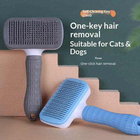 Self-Cleaning Slicker Brush – Deshedding Comb for Long & Short Hair