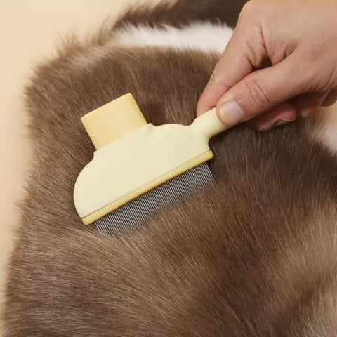 One-Button Self-Cleaning Pet Comb – Hair Remover for Cats & Dogs