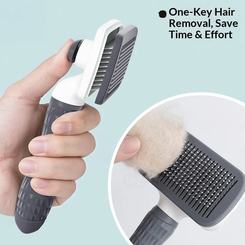 Self-Cleaning Slicker Brush – Deshedding Comb for Long & Short Hair