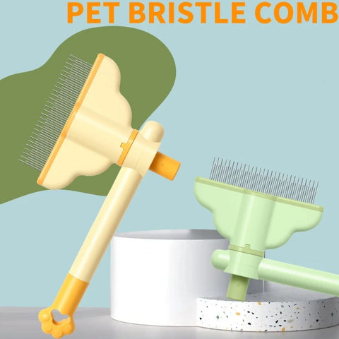 One-Button Self-Cleaning Pet Comb – Hair Remover for Cats & Dogs