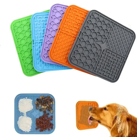 Pet Lick Mat for Dogs – Silicone Slow Feeder & Bath Distraction Mat